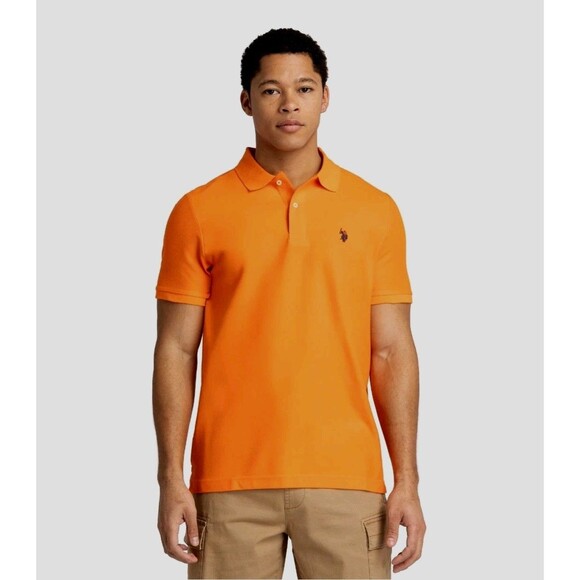 US Polo Assn. Other - U.S. Polo Assn Polo Shirt Men’s Size 3XL Orange Short Sleeve Polo Shirt Casual